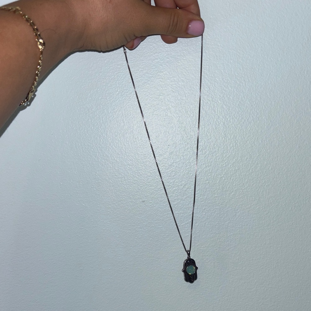 Sterling  Silver Hamsa Necklace